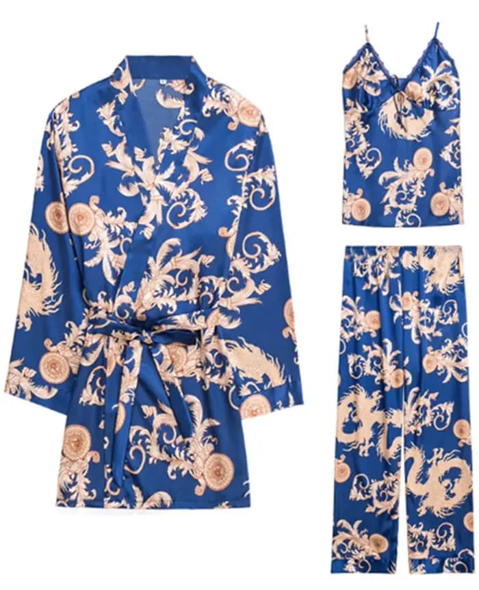 Ensemble pyjama de luxe en Satin de soie royale
