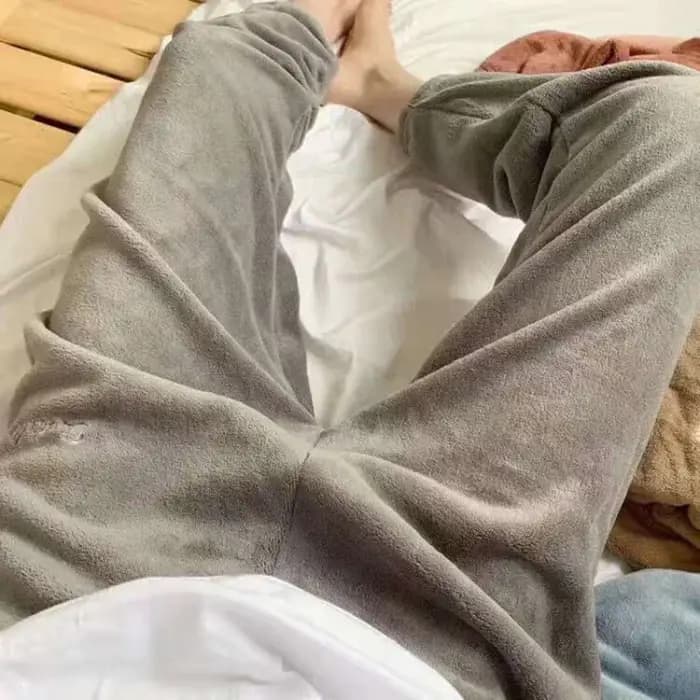 Pantalon de pyjama femme en velours optique épais et chaud bas de sommeil long pour hiver automne confort maison