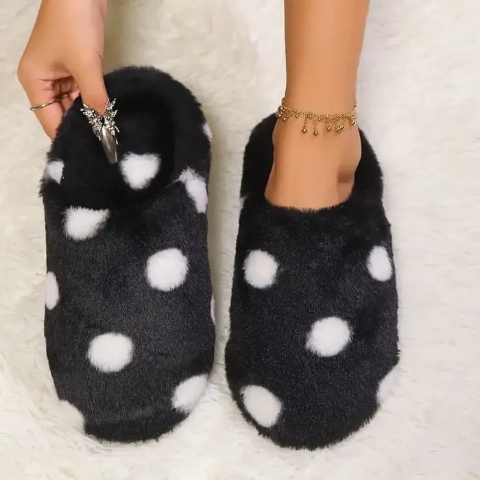 Chaussons silencieux à semelle souple en peluche