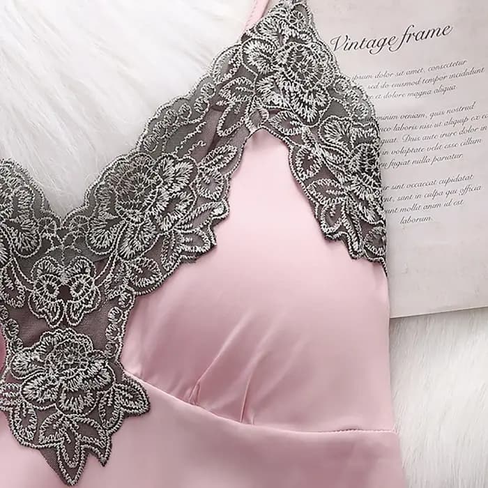 5 pièces femmes pyjama ensembles quatre saisons dentelle brodé soyeux vêtements de nuit pyjamas Homewear Satin chemise de nuit Robe vêtements de détente