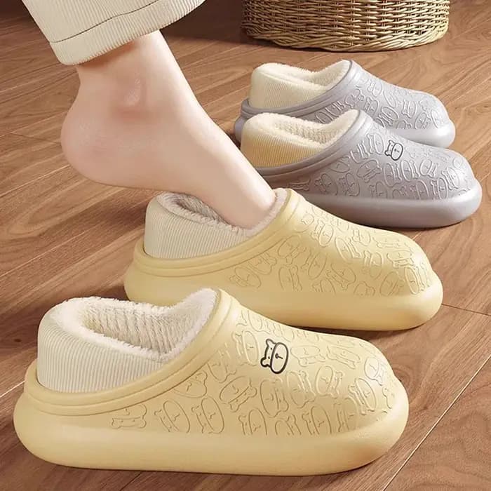 Pantoufles d'hiver imperméables pour femmes et hommes