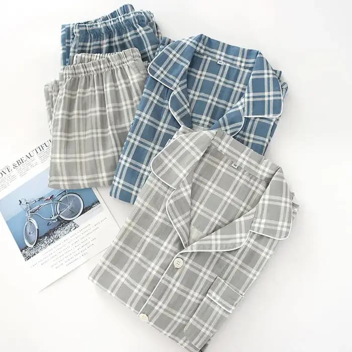 Pyjama à Carreaux Imbibé 100% Coton pour Homme