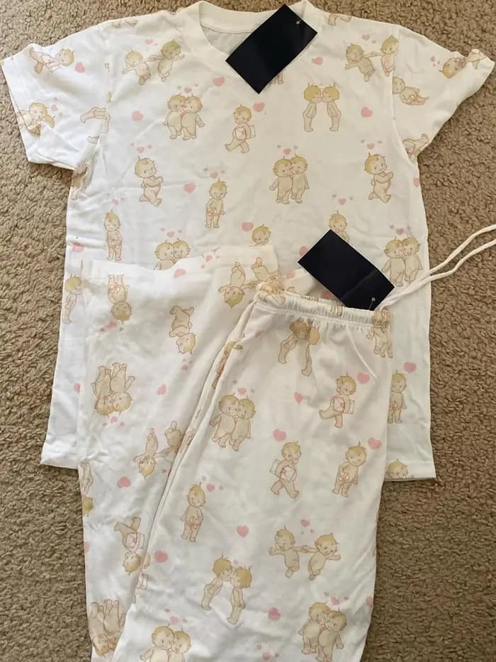 Ensemble pyjama femme imprimé ange