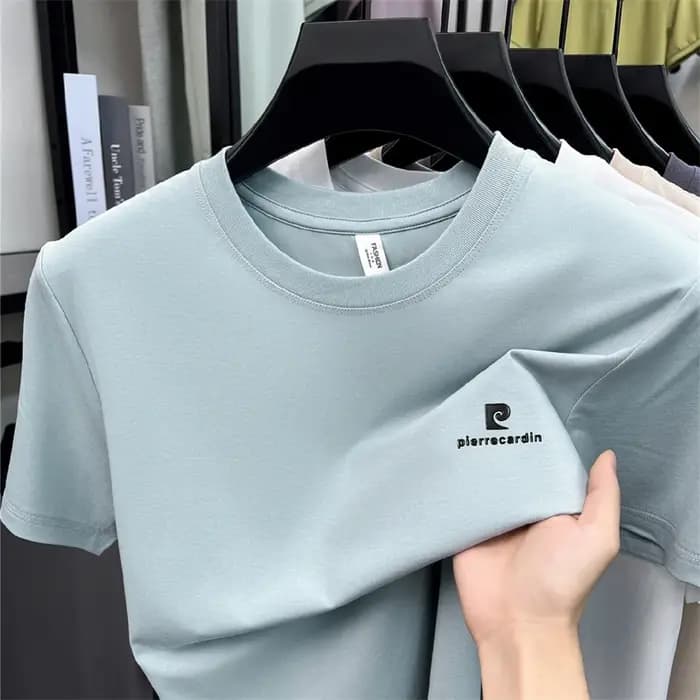 T-shirt Homme Haut de Gamme à Col Rond et Manches Courtes