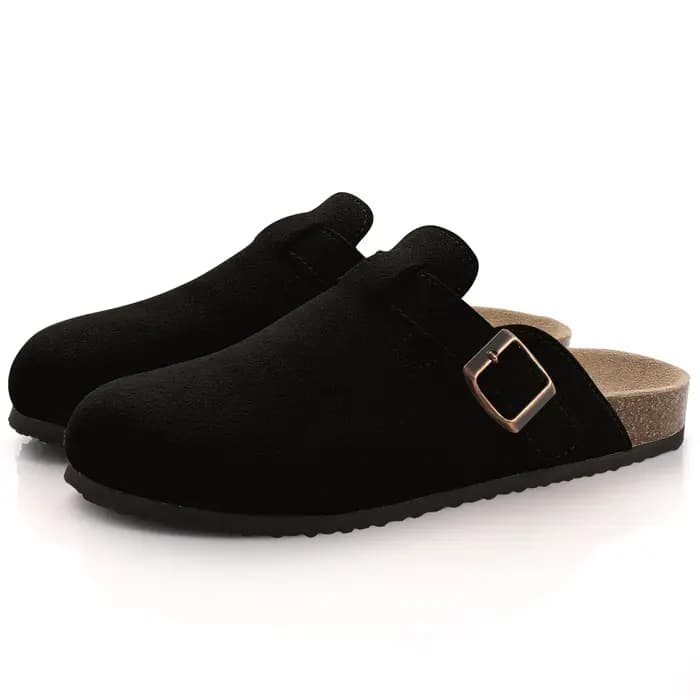 Femmes Bokken pantoufles printemps automne mode chaussures plates antidérapant confortable Anti-élastique peau boucle