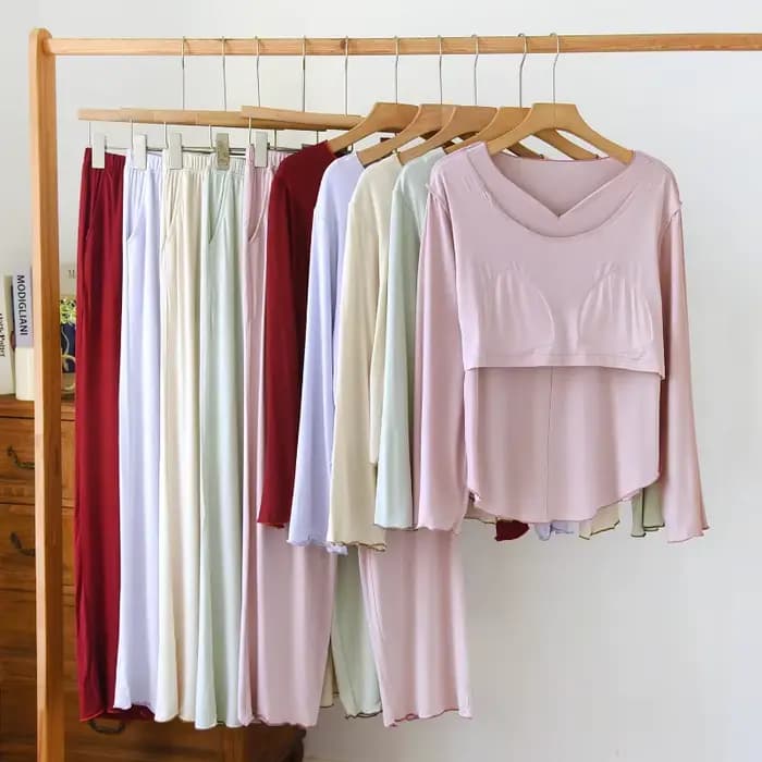 Ensemble pyjama d'allaitement de maternité pour femmes
