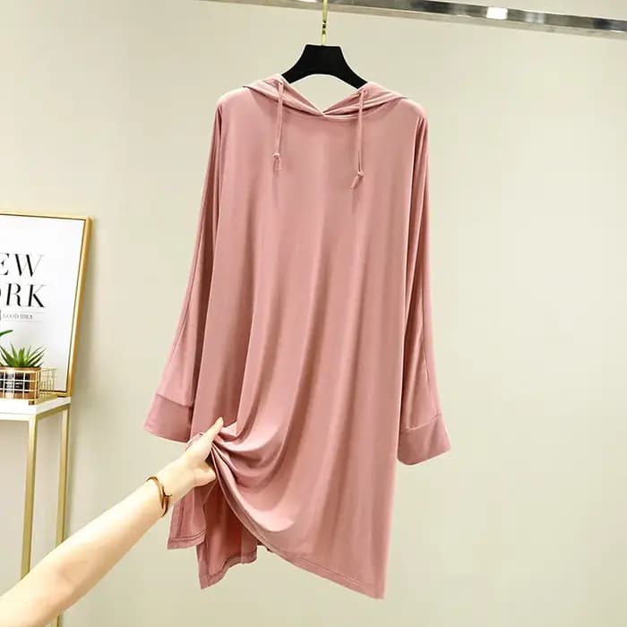 Robe de nuit à capuche pour femmes