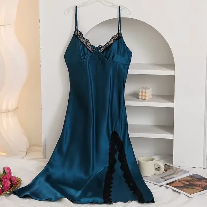 Vêtements De Nuit blancs Sexy longue chemise