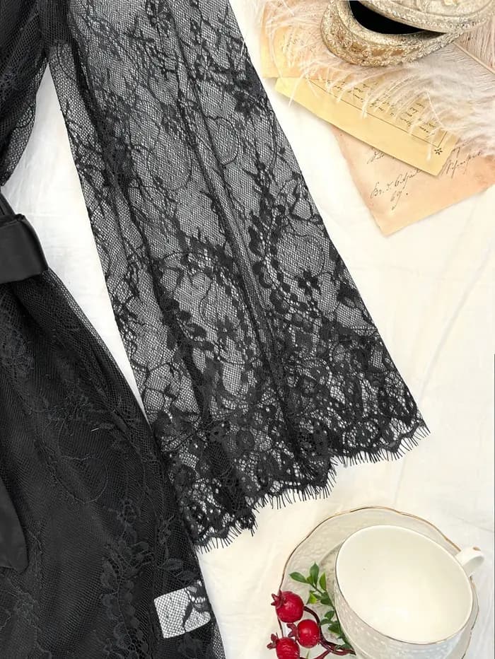 Ensemble de pyjama 2 pièces en dentelle pour femme