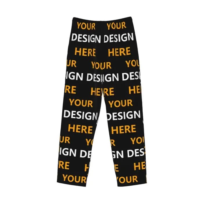 Pantalon de pyjama imprimé personnalisé pour hommes, bas de vêtements de nuit avec poches, personnalisé, personnalisé, votre conception ici