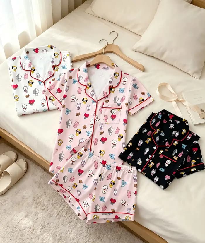 LINE FRIENDS bt21 KPOP – pyjama multicolore pour femmes