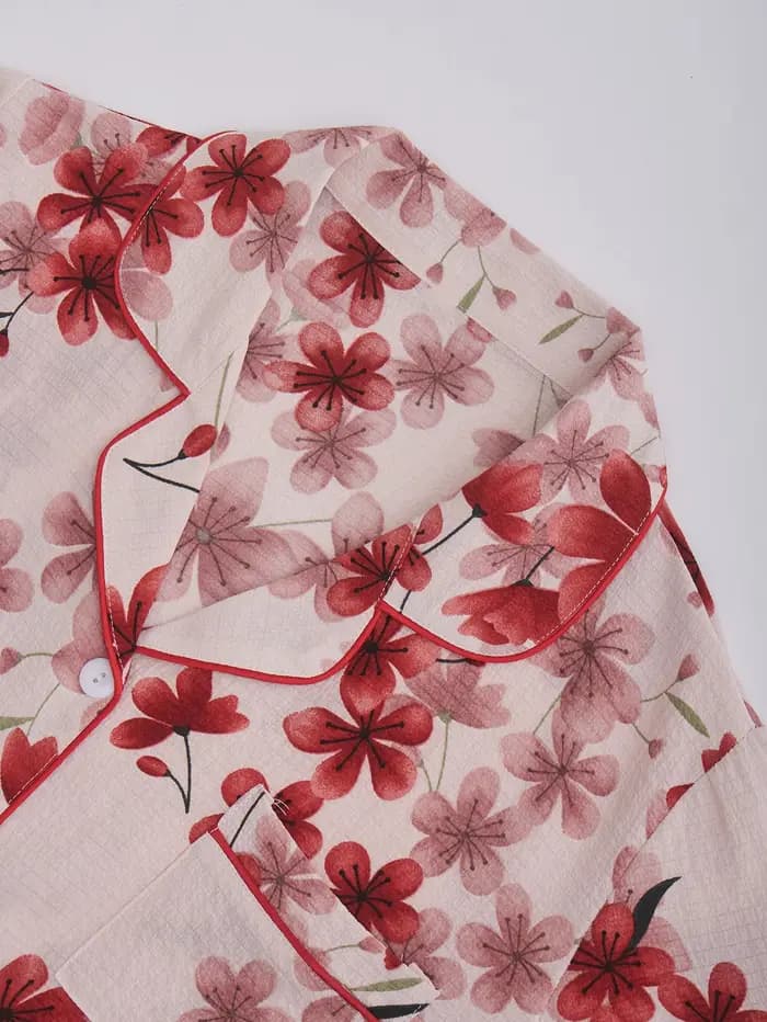 Ensemble de pyjama imprimé floral pour femme