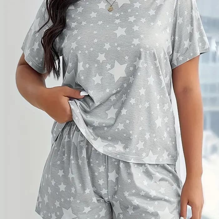 Pyjama grande taille en tissu de lait soyeux