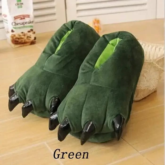 Pantoufles en forme de patte de dinosaure pour hommes