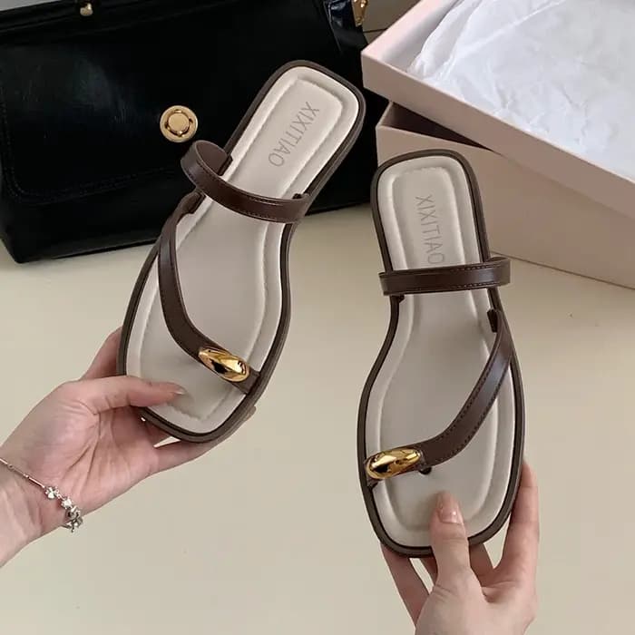 Mo Dou-Tongs d'Été Antidérapantes pour Femme