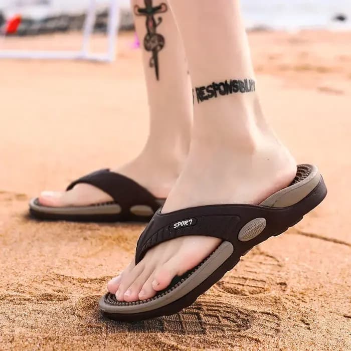 Grande taille 46 hommes pantoufles Massage tongs