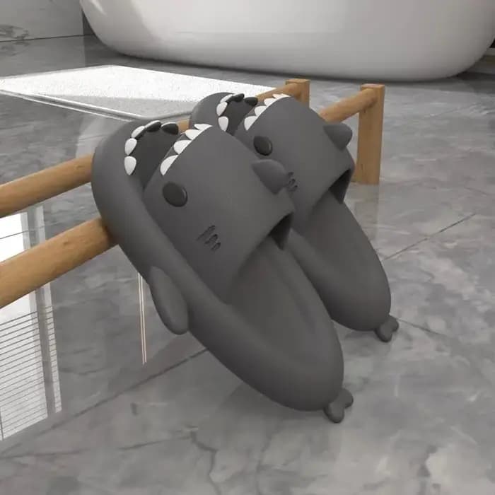 4cm semelle épaisse homme femmes requin pantoufles 2025 été maison anti-dérapant Couple intérieur ménage drôle