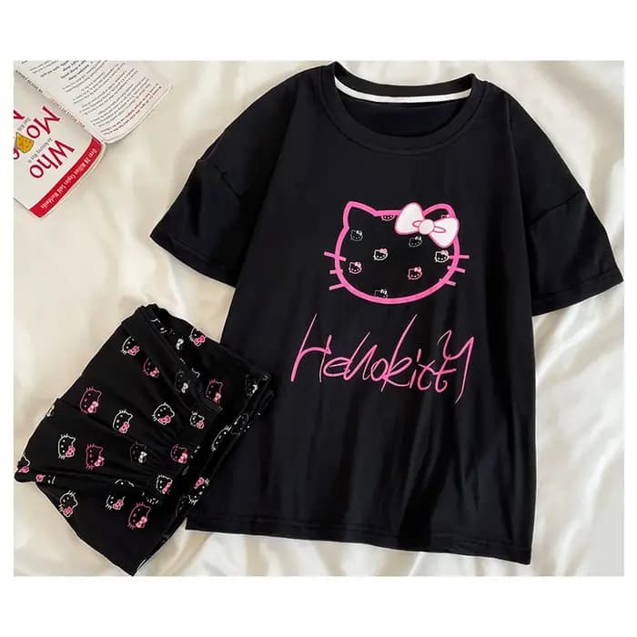 Pyjama d'été à manches courtes pour fille, mignon et doux, nouvelle mode, hauts décontractés amples