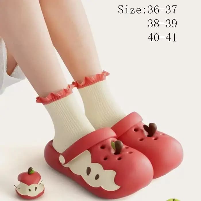 Adorables pantoufles en EVA en forme de pomme