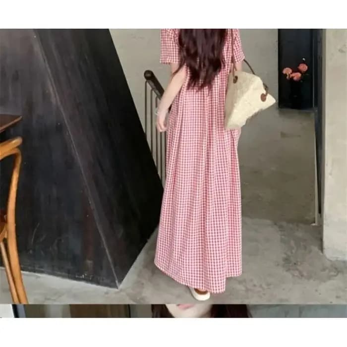 Robe chemise à manches courtes pour femme, robe longue ample et décontractée