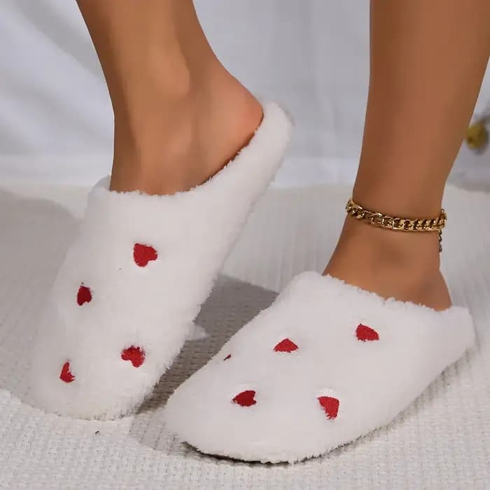 Pantoufles en forme de cœur pour femmes