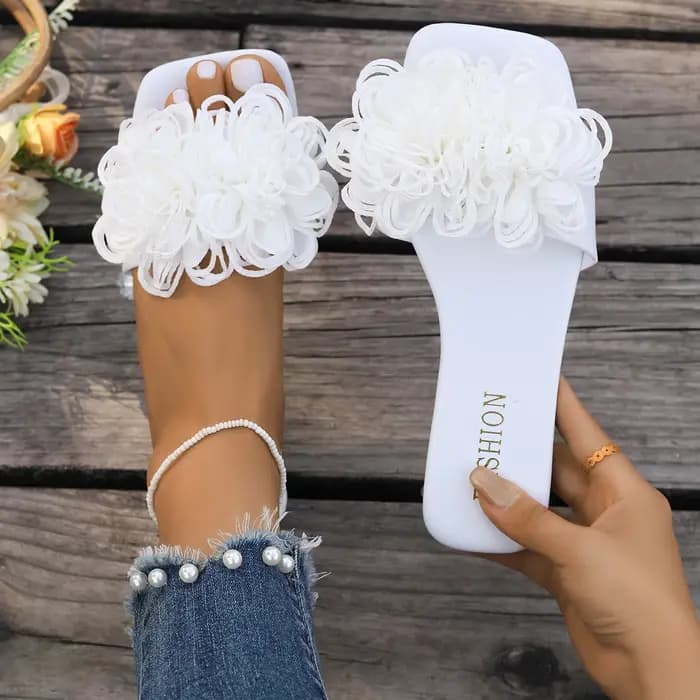 Fleur femmes pantoufles 2025 nouvelles