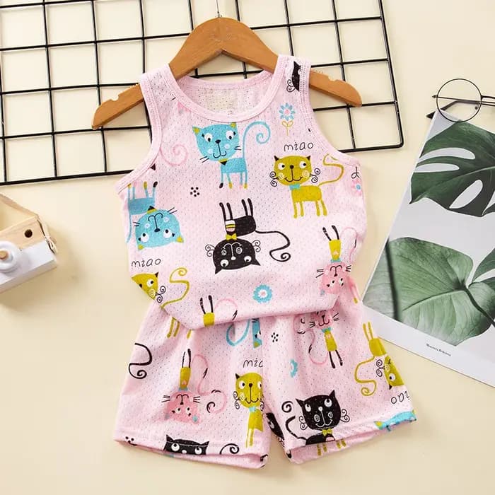 Pyjama court à carreaux pour garçon de 1 à 9 ans, tenue 2024 100% coton, 2 pièces, noir et blanc