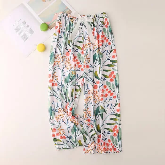 Short de pyjama d'été imprimé floral pour femme