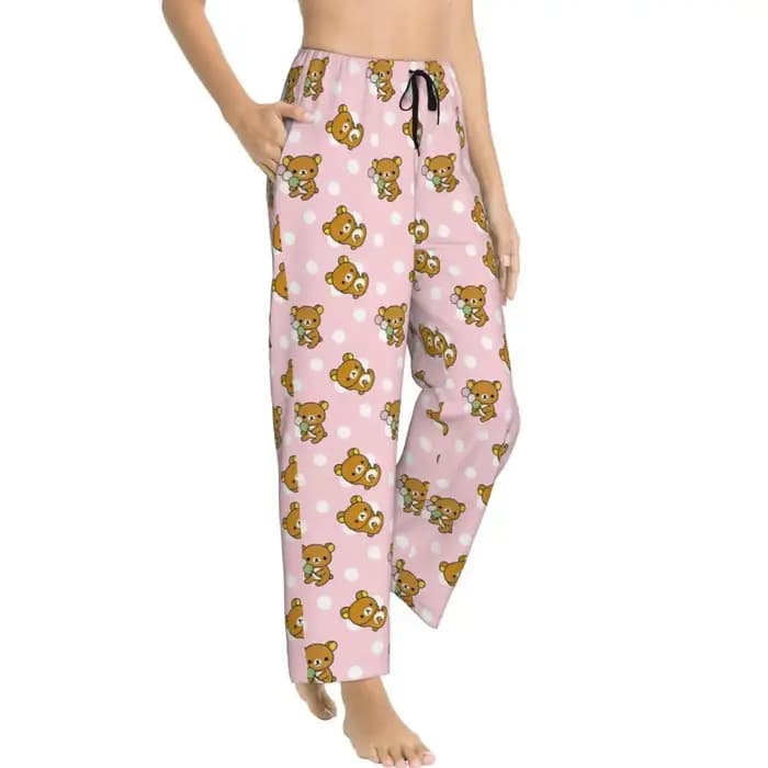 Pantalon de pyjama rose Rilakkumas pour femmes