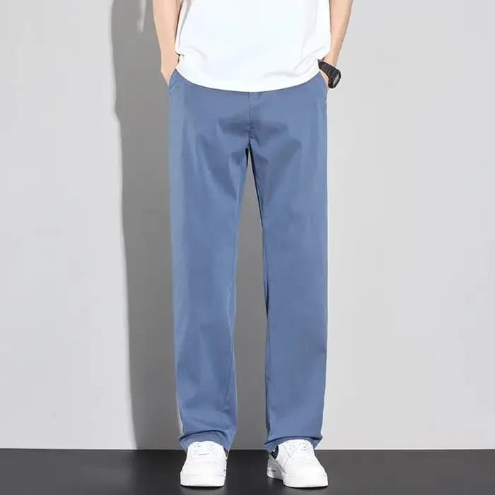 Pantalon décontracté pour homme en lyocell doux, fin, été 2026, confortable, tendance, couleur unie, simple, vêtements de marque