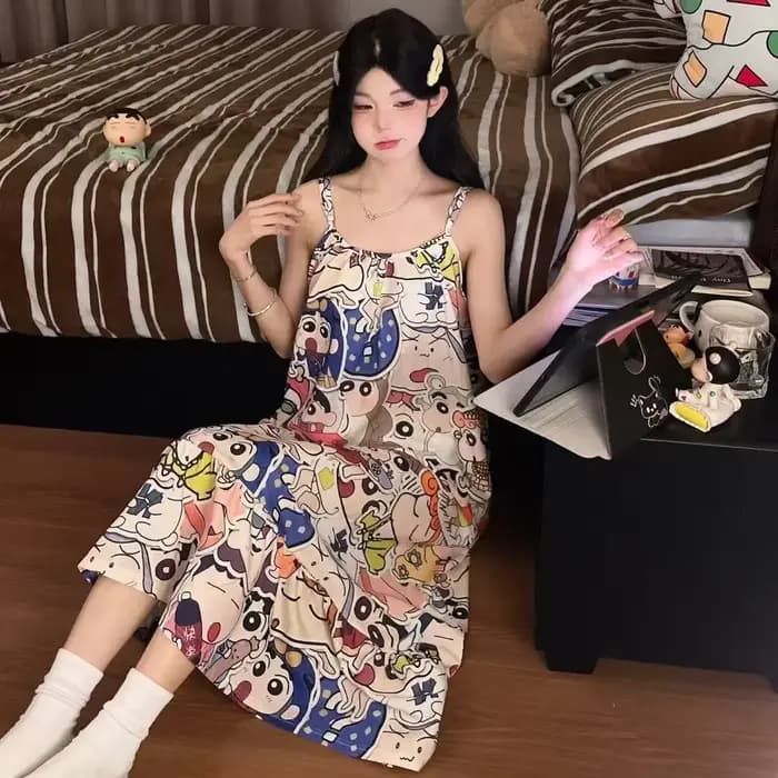Pyjamas pour amoureux, motif dessin animé original et mignon, style ample et confortable, vêtements d'intérieur légers pour l'été.