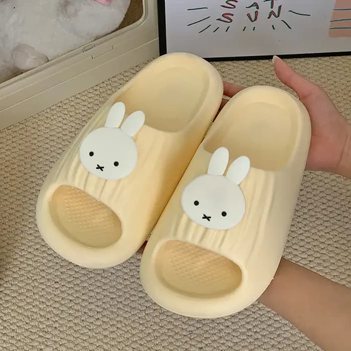 Kawaii Miffy plate-forme pantoufles mignon lapin