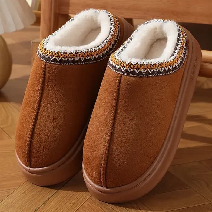 SHAJI Nouvelles pantoufles à plateforme moelleuses tendance, chaussures d'hiver en peluche chaude en