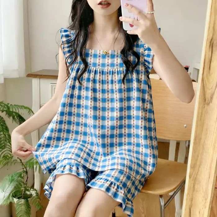 Pyjama d'été léger sans manches pour femme