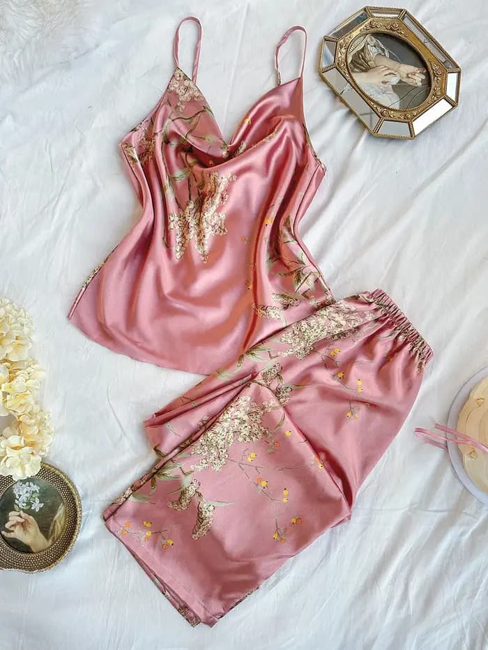 Ensemble de pyjama pour femmes à imprimé cerise tendance