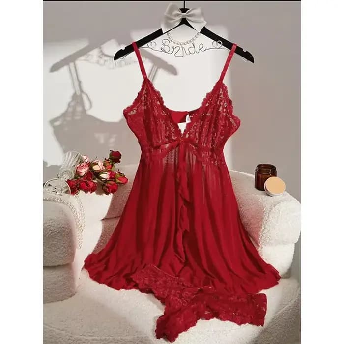 Été doux pure nuisette pyjamas chemises de nuit vert foncé licou robe femmes vêtements
