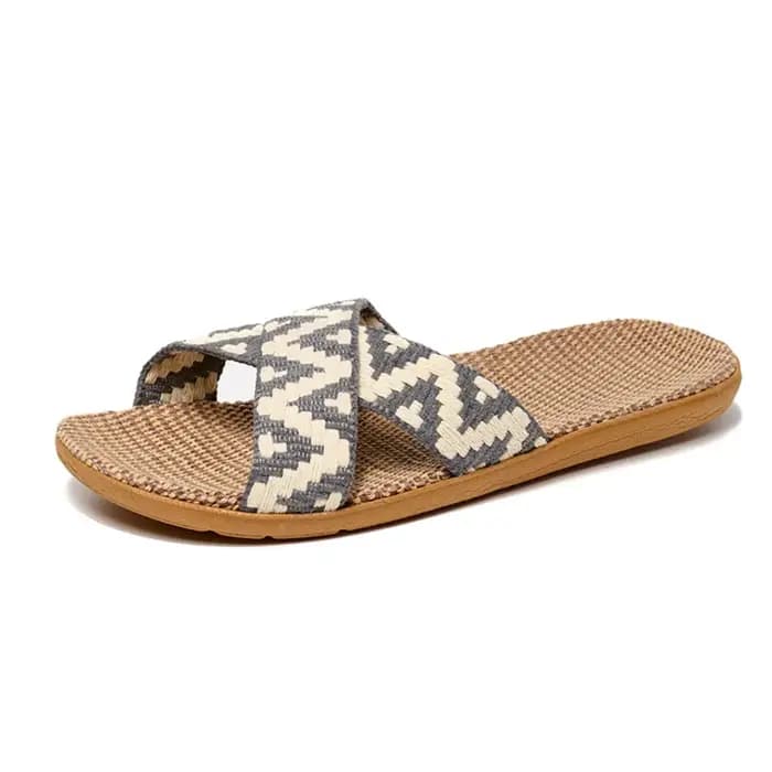 Chaussons en lin de style ethnique décontracté