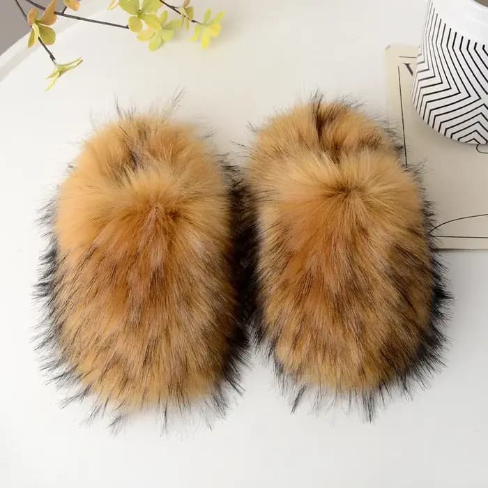 2025 nouveau Style pantoufles en fausse fourrure pour femmes automne/hiver maison