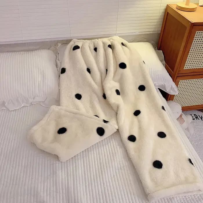 Dessin animé ours Teddy pyjamas pantalon moelleux femmes hiver chaud épais vêtements de nuit