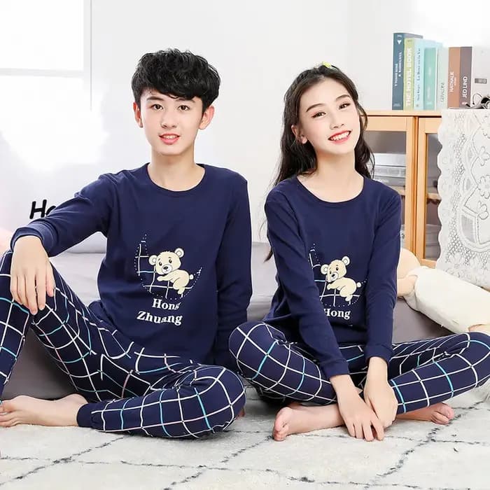 Adolescent garçons filles Pyjamas hiver sous-vêtements thermiques vêtements pour enfants