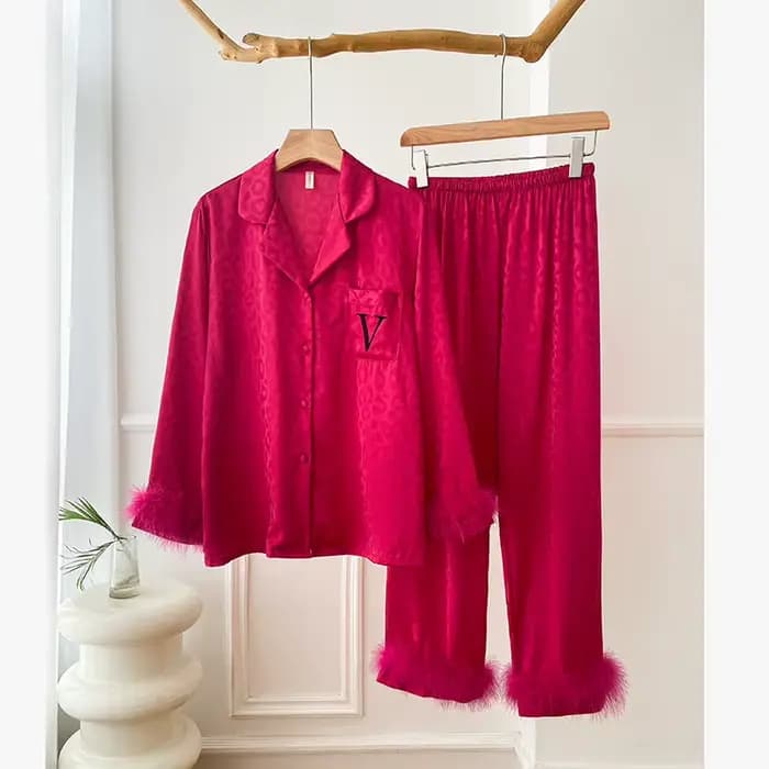 Pyjama imprimé léopard imbibé pour femme