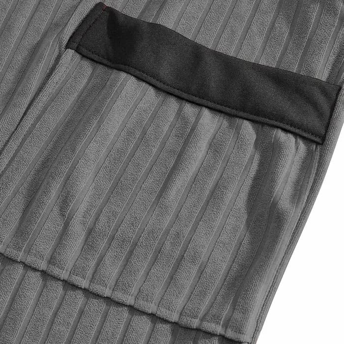 Peignoir en tricot grande taille pour homme, séchage rapide, avec ceinture, color block, long, pour piscine, tenue de nuit et détente masculine