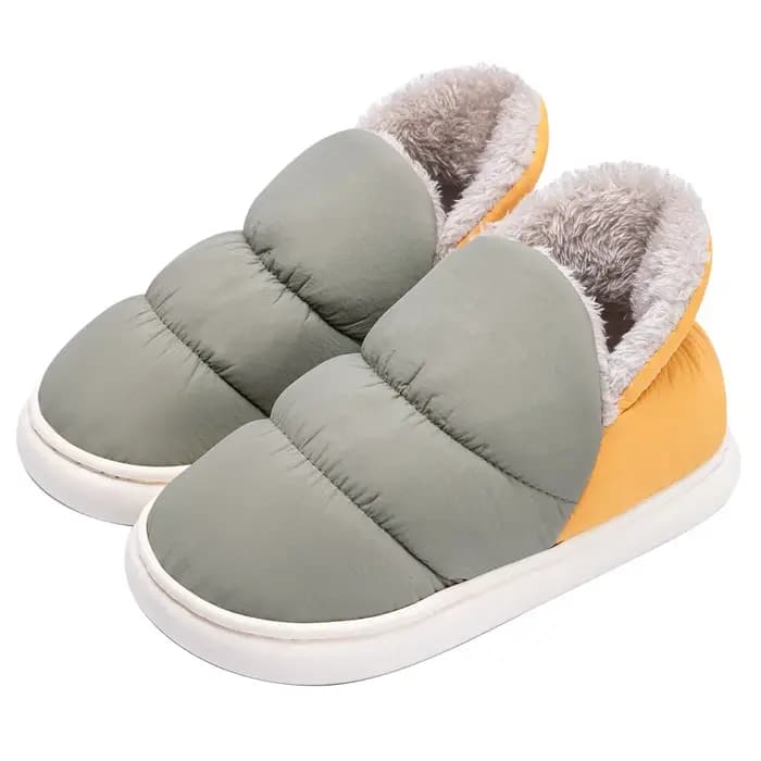 Pantoufles d'hiver en tissu imperméable pour hommes et femmes