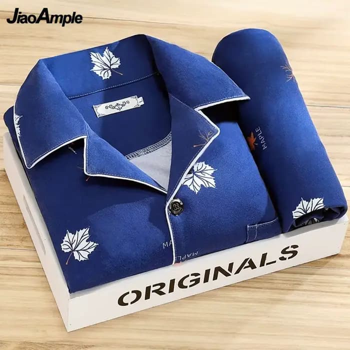 100% haut de gamme pyjamas hommes printemps automne rayé à manches longues pantalon Pijamas deux pièces 2025 nouveau