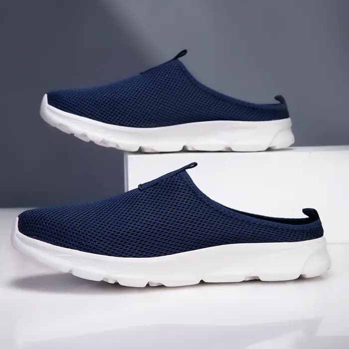 Nouvelles pantoufles plates pour hommes, semelle confortable et légère, chaussures respirantes pour