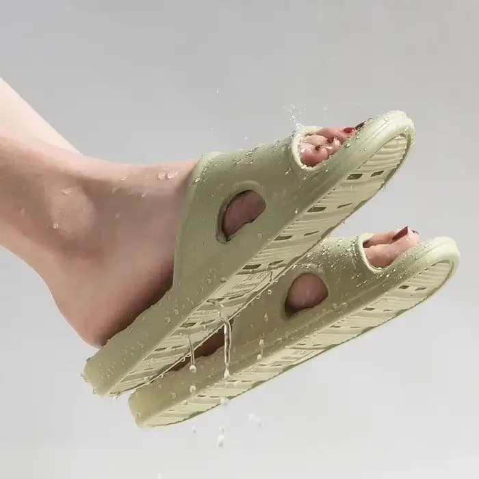 Pantoufles de douche unisexes EVA antidérapantes à fond souple