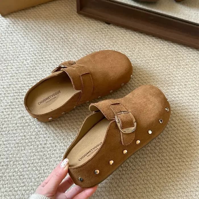 Chaussures pantoufles en fausse fourrure pour femmes