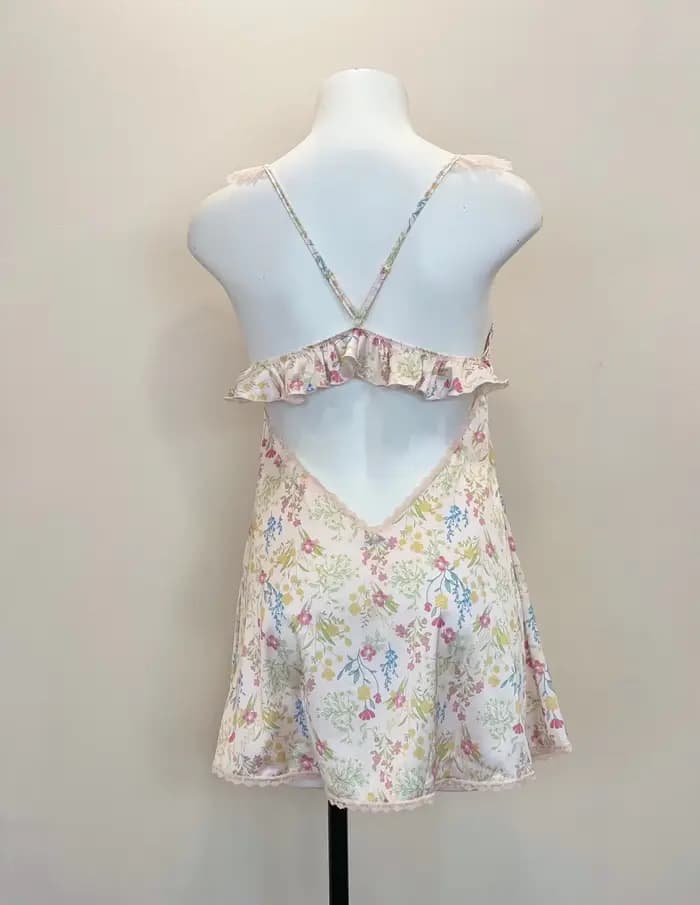 Nuisette Vintage à Imprimé Floral pour Femme