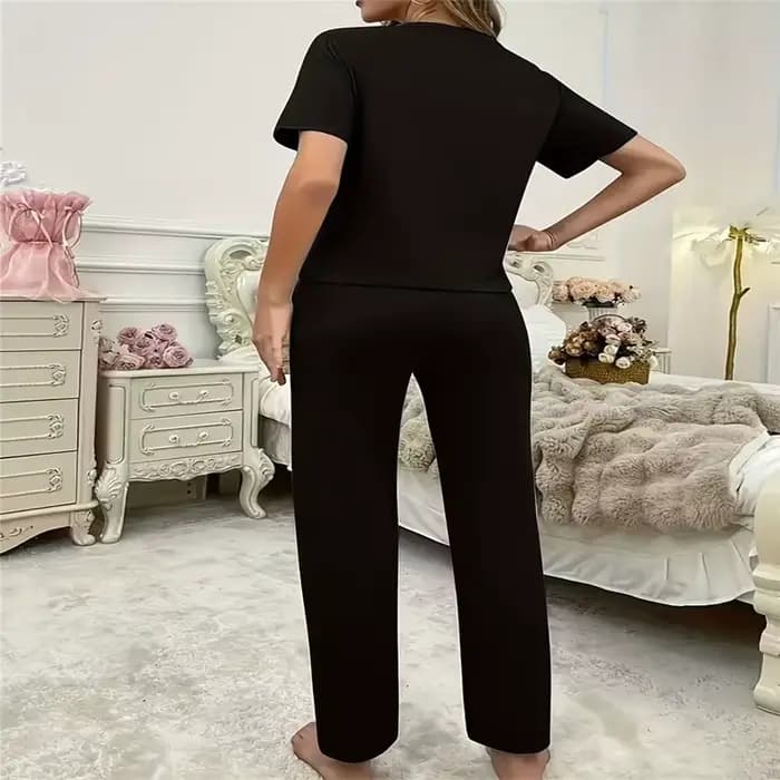 Ensemble de pyjama noir pour femme