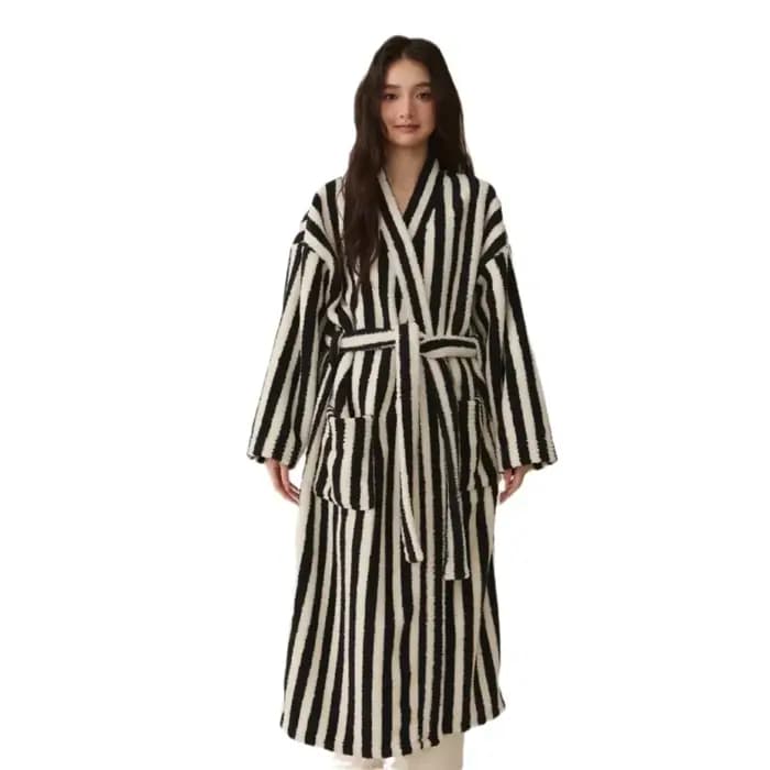 Ensemble de pyjama pantalon et robe de glouton épaissi pour femmes et hommes